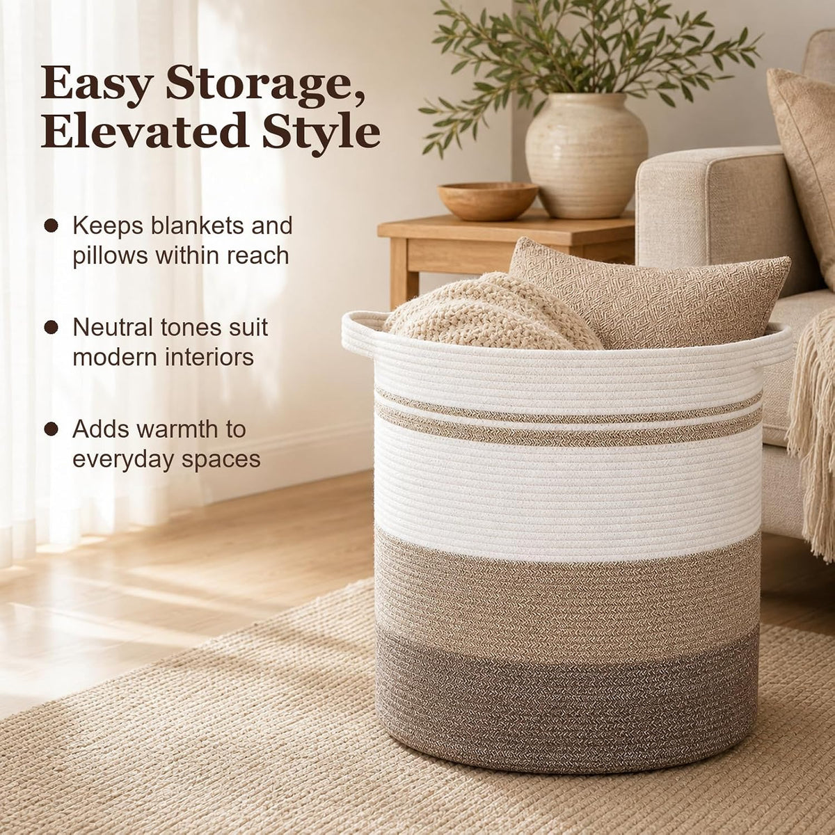 OIAHOMY 80L Laundry Basket Laundry Hamper Nursery Hamper Gradient Yellow