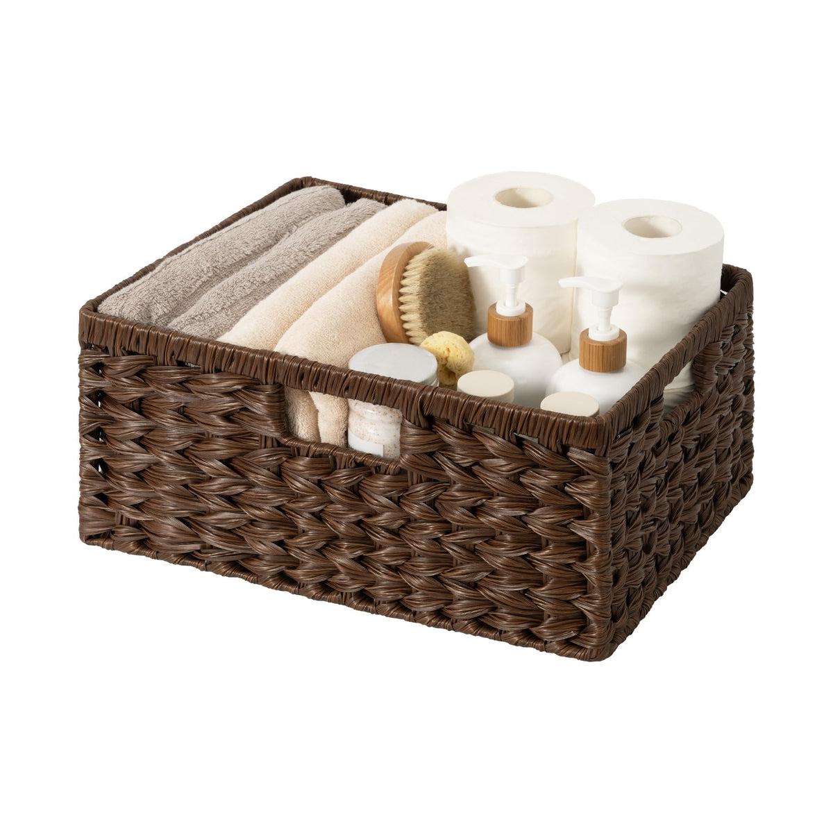 GRANNY SAYS Wicker Storage Baskets for Shelves, Hyacinth Baskets, 2-Pack