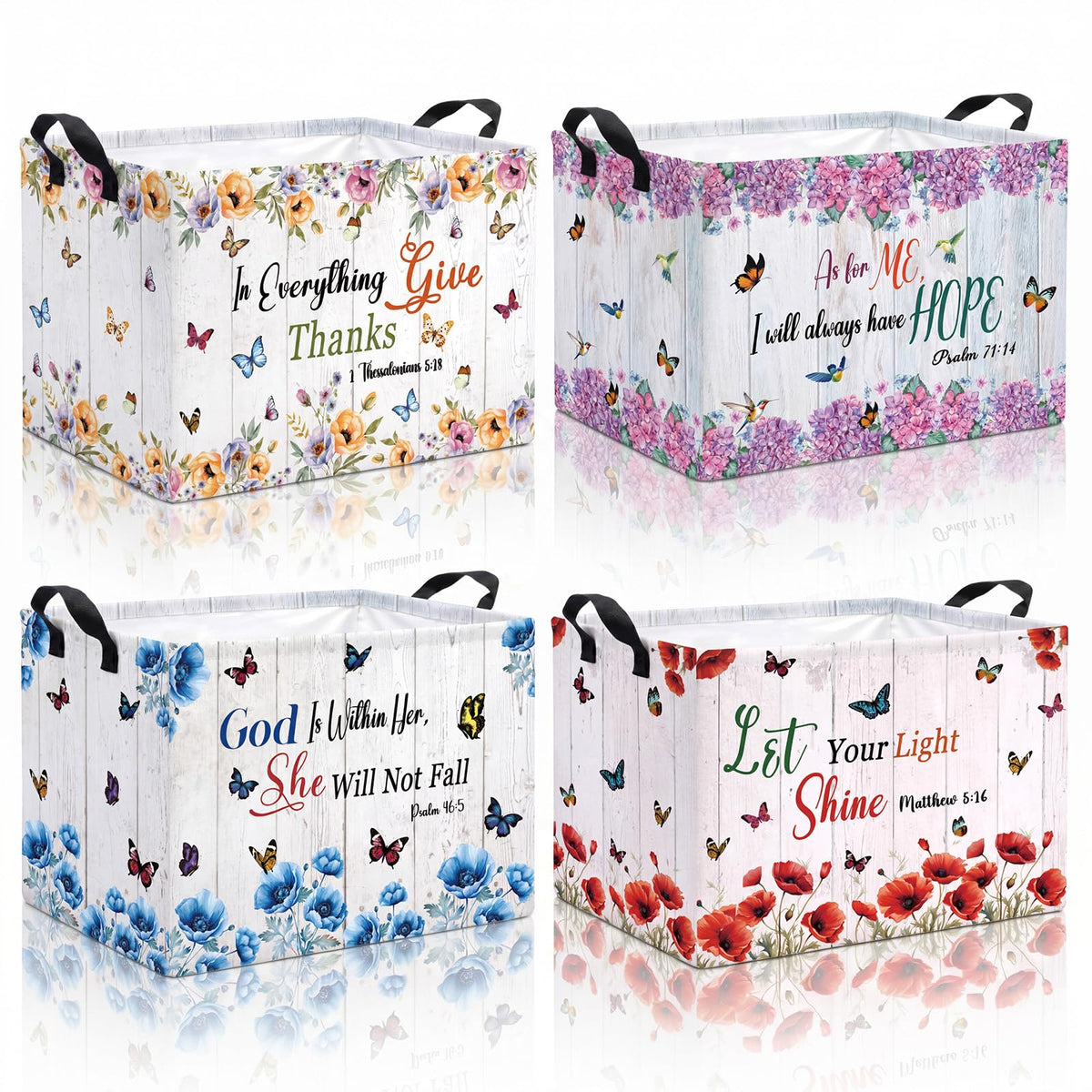4 Pcs Halloween Storage Basket for Gifts Large Spooky Skeleton Storage Bins with Handles 15 x 10 x 8 Fabric Laundry Baskets Halloween Skull Collapsible Organizer Boxes for Home Cloth Toys Book