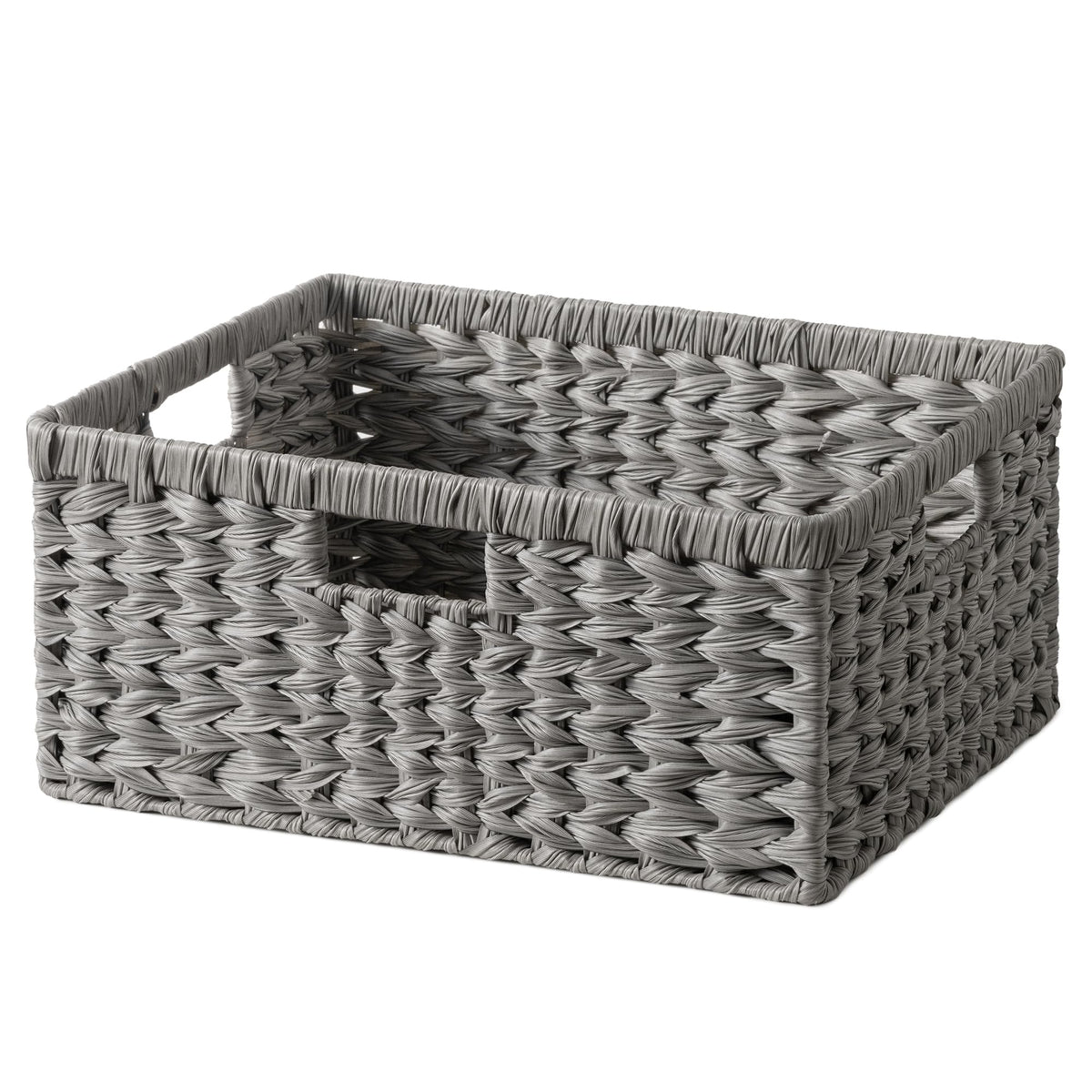GRANNY SAYS Wicker Storage Baskets for Shelves, Hyacinth Baskets, 2-Pack