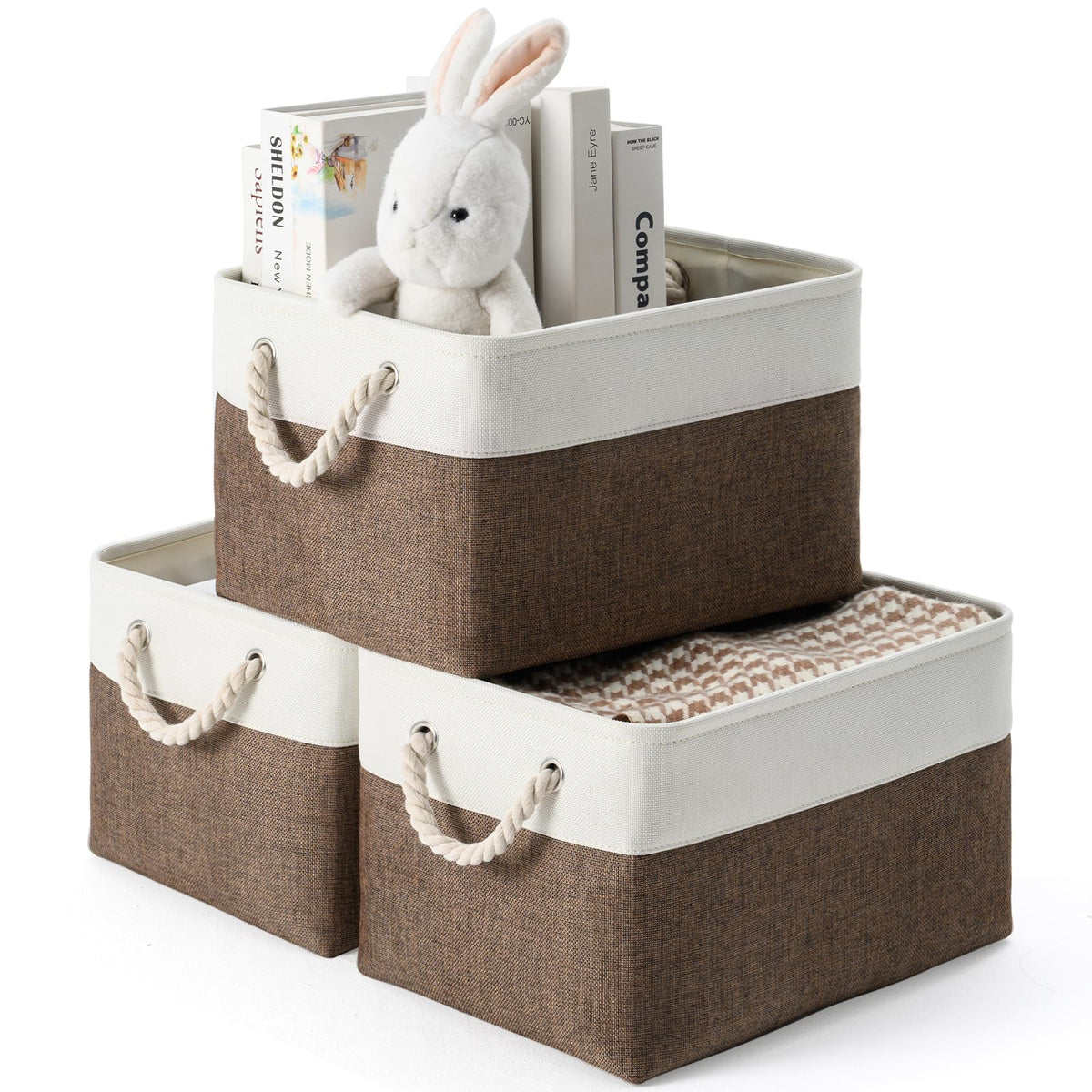 DUHEL Storage Baskets Bins 3 Pack