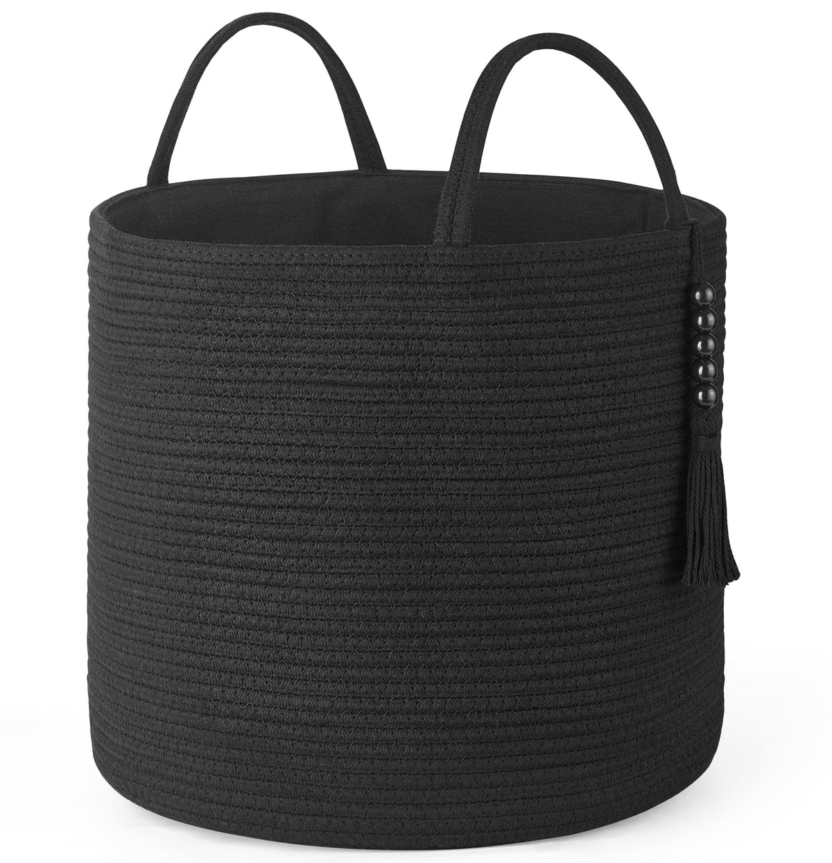Mkono Woven Storage Basket for Blanket, Toys Plant Organizer, 16"W x 13.8"L
