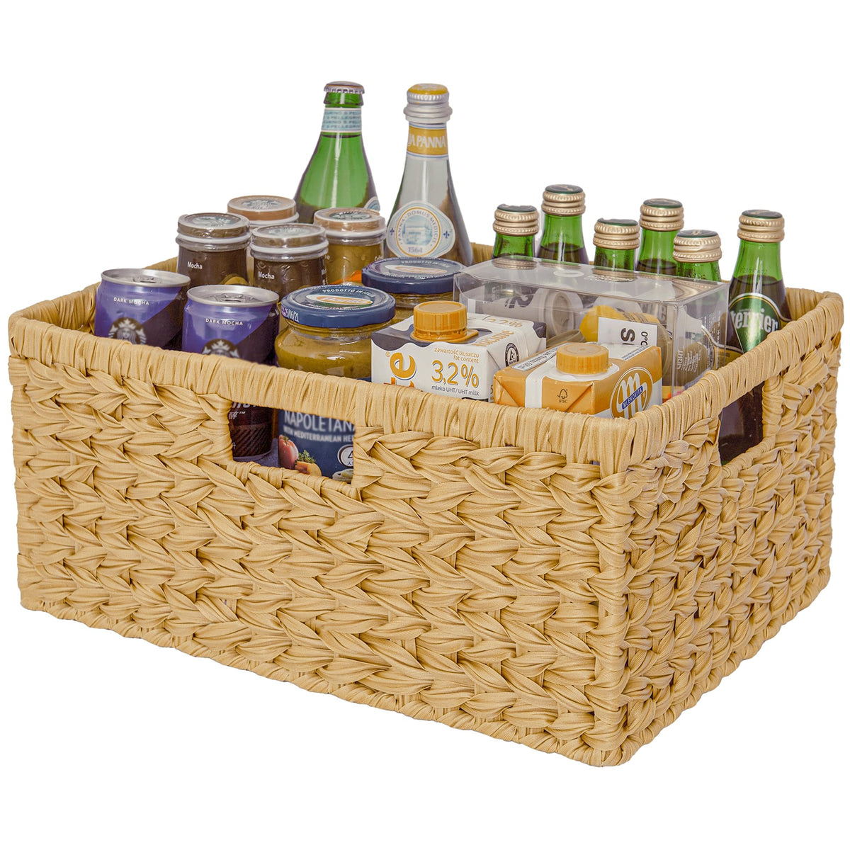 GRANNY SAYS Wicker Storage Baskets for Shelves, Hyacinth Baskets, 2-Pack