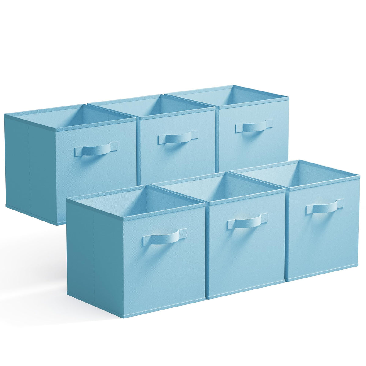 GRANNY SAYS 11 Inch Fabric Storage Cubes, 6-Pack, Sage Green