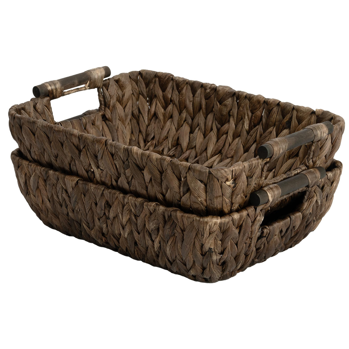 StorageWorks Wicker Baskets for Organizing, Water Hyacinth Storage Baskets