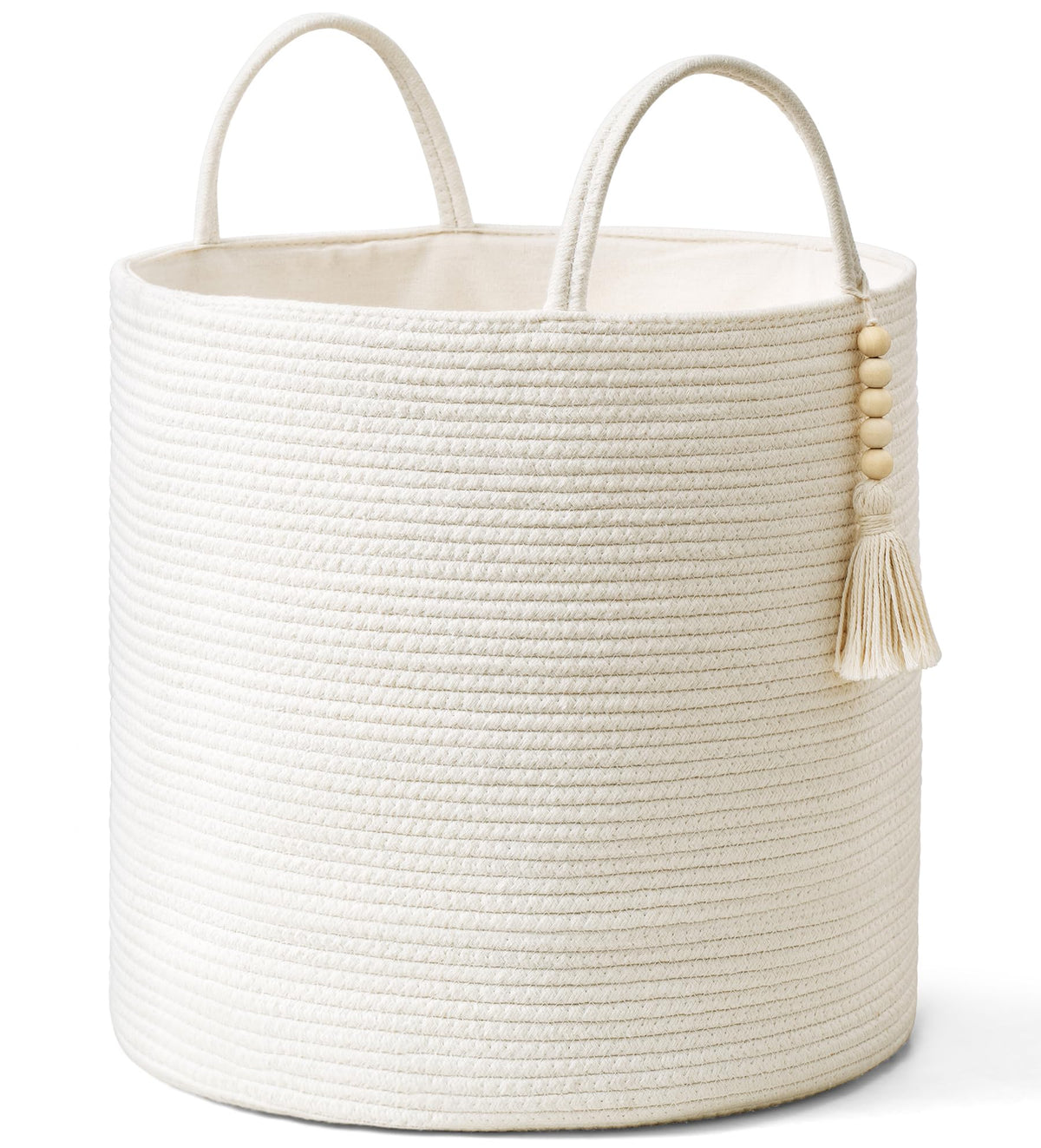 Mkono Woven Storage Basket for Blanket, Toys Plant Organizer, 16"W x 13.8"L