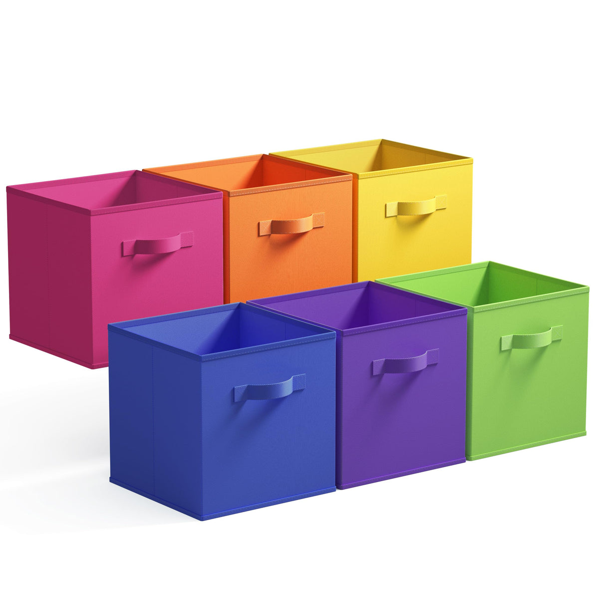 GRANNY SAYS 11 Inch Fabric Storage Cubes, 6-Pack, Sage Green