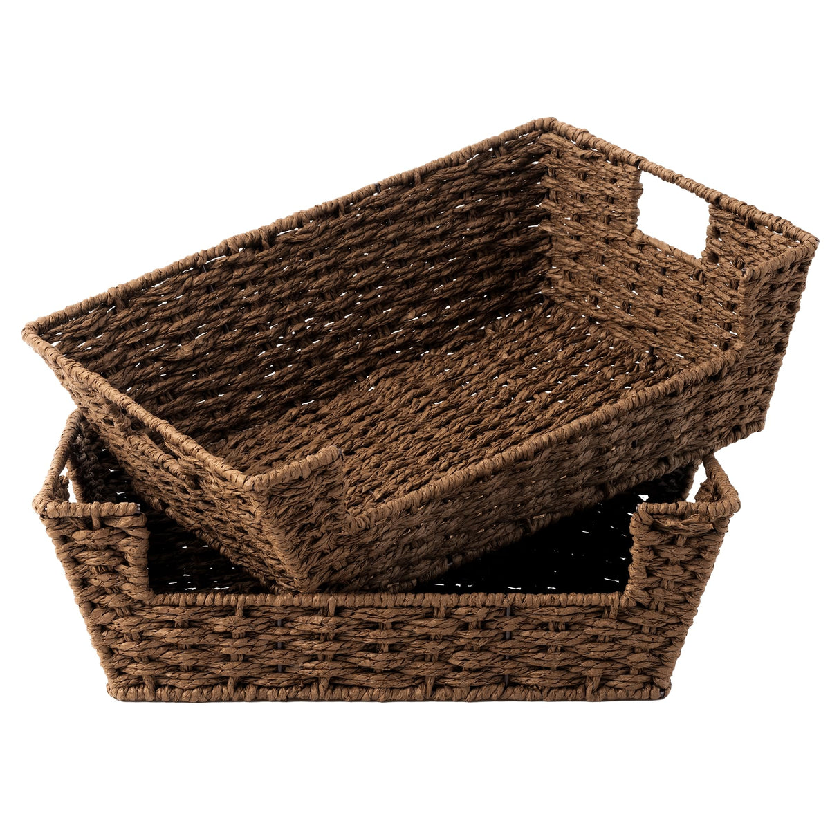 StorageWorks Pantry Baskets for Organizing, Storage Baskets, Water Hyacinth