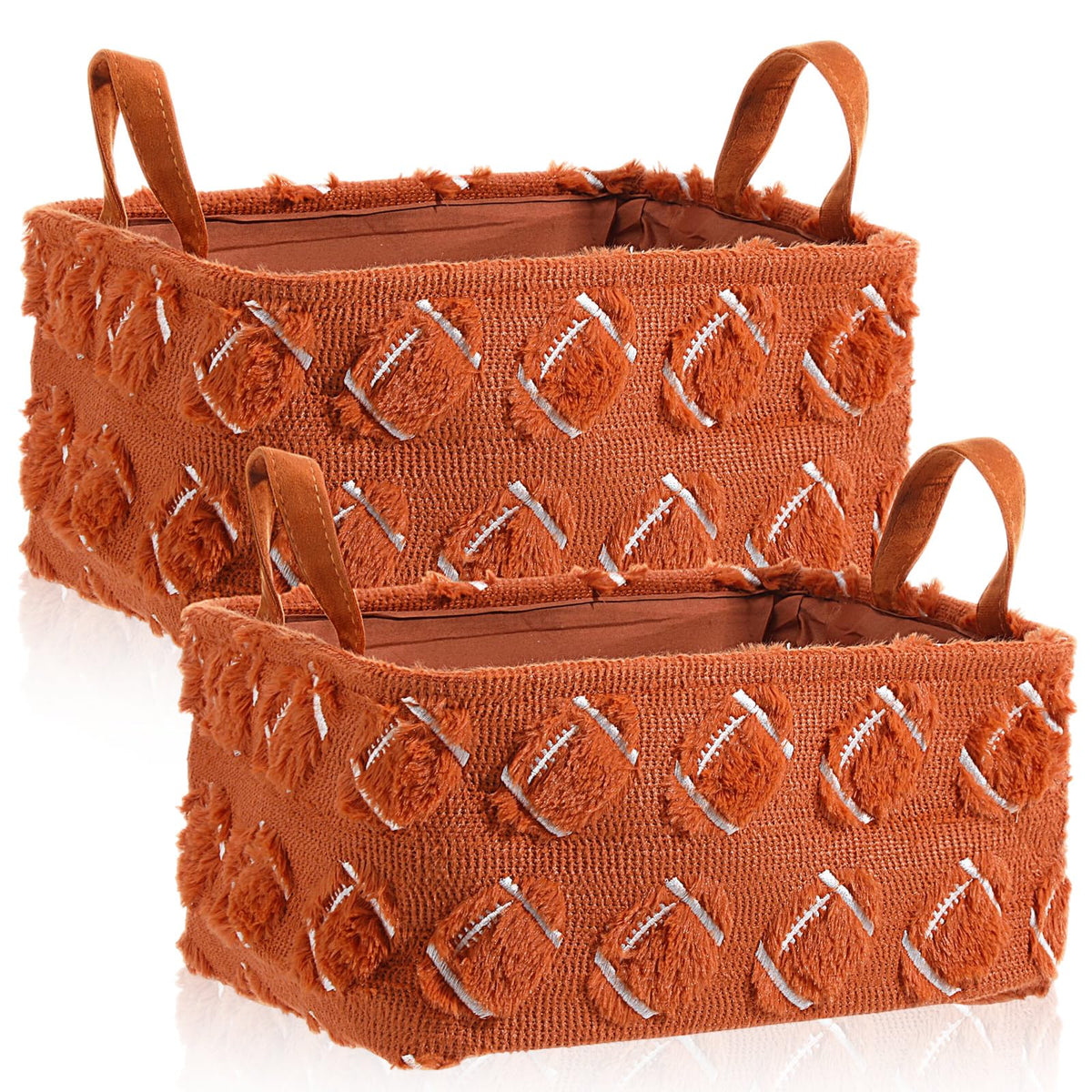 2 Pcs Pink Bow Storage Basket 14x10'' Back to School Gift Baskets