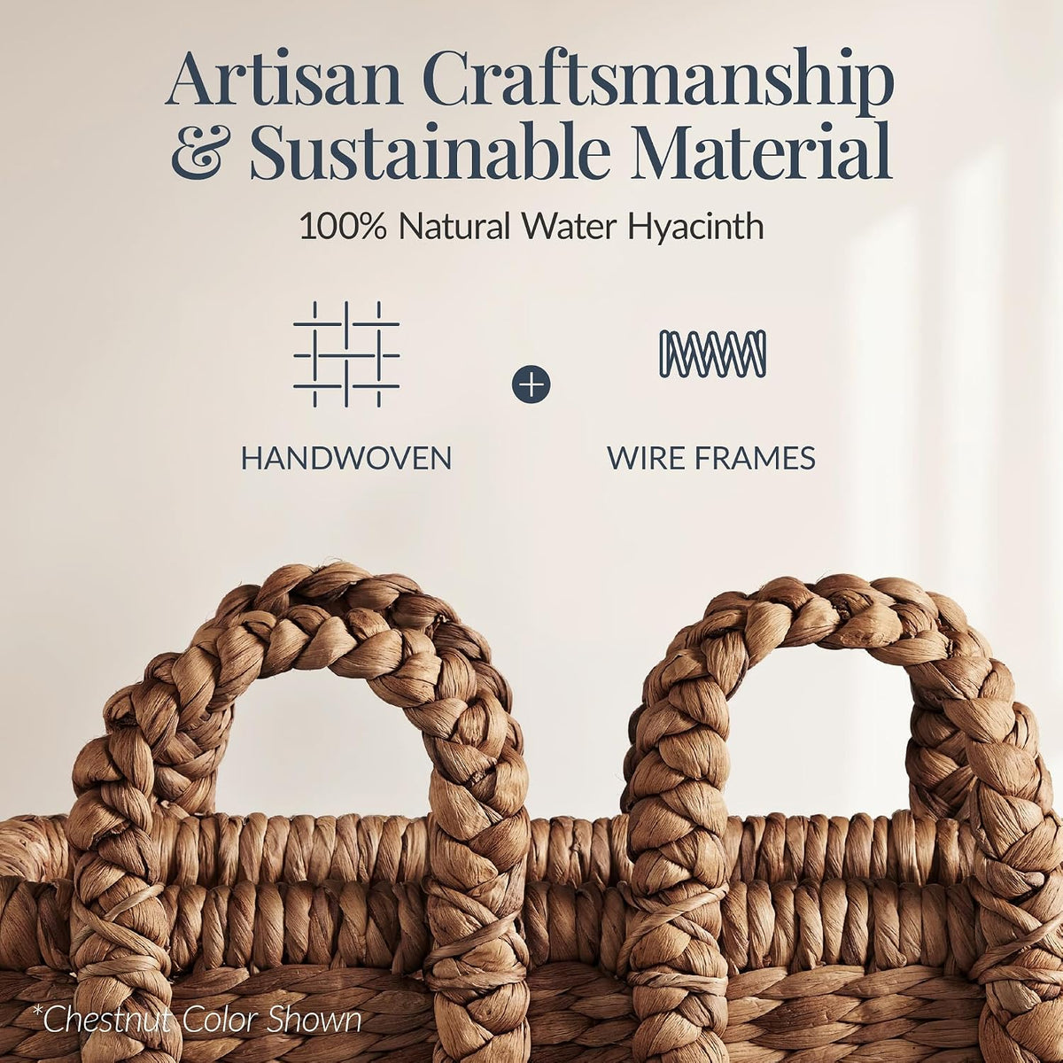 Best Choice Products 3Pc Shelf Baskets, Small, Large and XL Chunky Woven Wicker Rattan Storage Baskets w/Braided Handles, Organizer Bins for Blankets, Pillows, Shoes and Toys - Natural