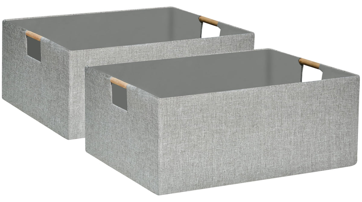 Storage Bin for Shelves Rectangle Closet Baskets Foldable Box with Handles Black Storage Boxes for Home Office Car Dormroom