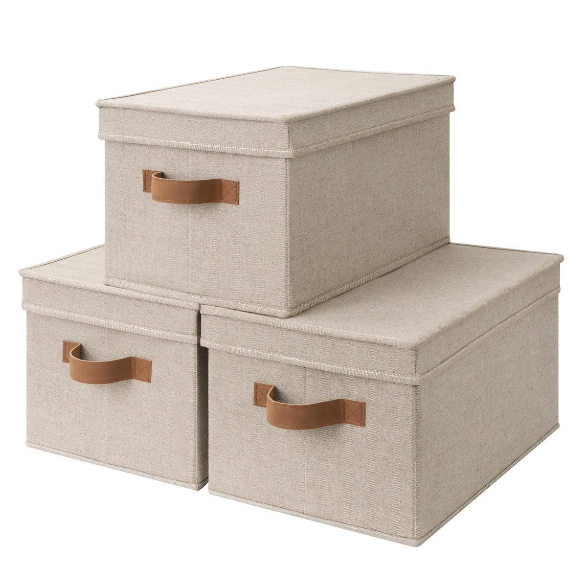 StorageWorks Closet Storage Bins, Fabric Storage Bins with Lids