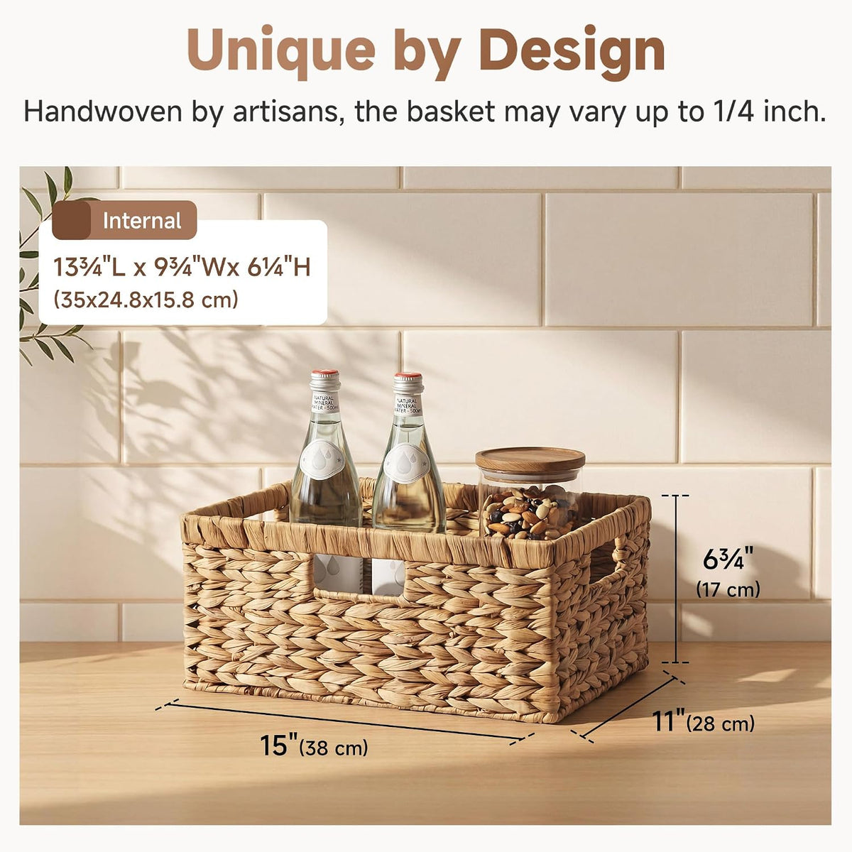 StorageWorks Large Wicker Baskets for Storage,Woven Basket for Gifts,1-Pack