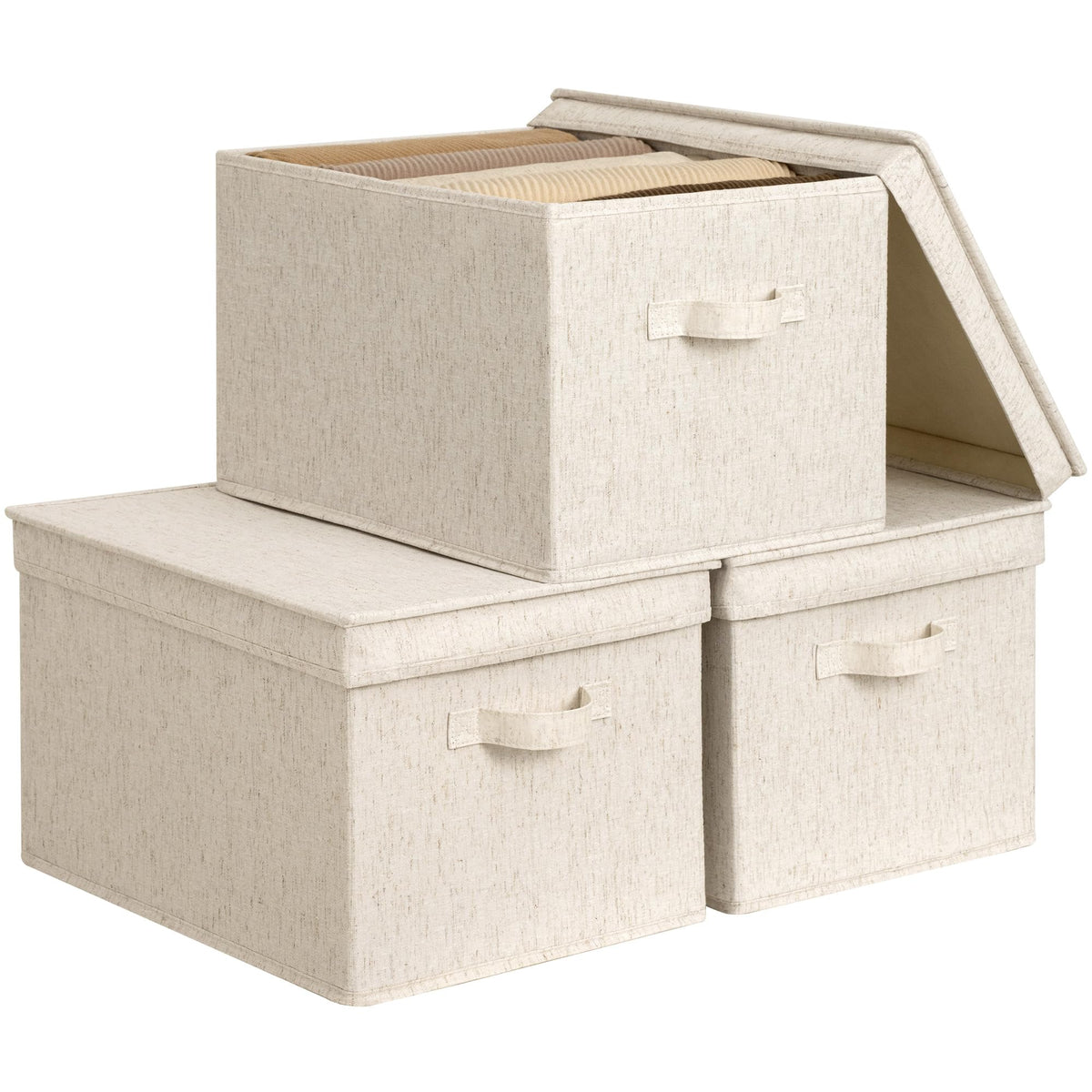 StorageWorks Closet Storage Bins, Fabric Storage Bins with Lids