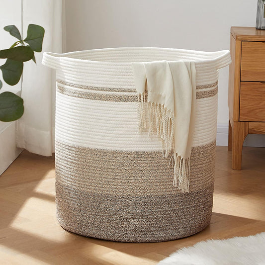 OIAHOMY 80L Laundry Basket Laundry Hamper Nursery Hamper Gradient Yellow