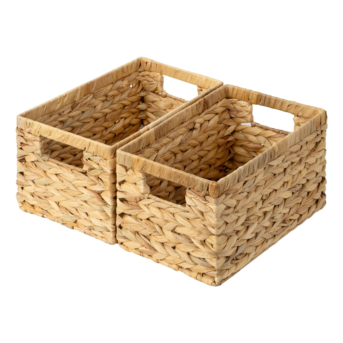 GRANNY SAYS Wicker Storage Baskets for Shelves, Hyacinth Baskets, 2-Pack