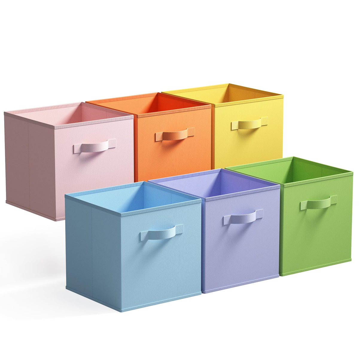 GRANNY SAYS 11 Inch Fabric Storage Cubes, 6-Pack, Sage Green