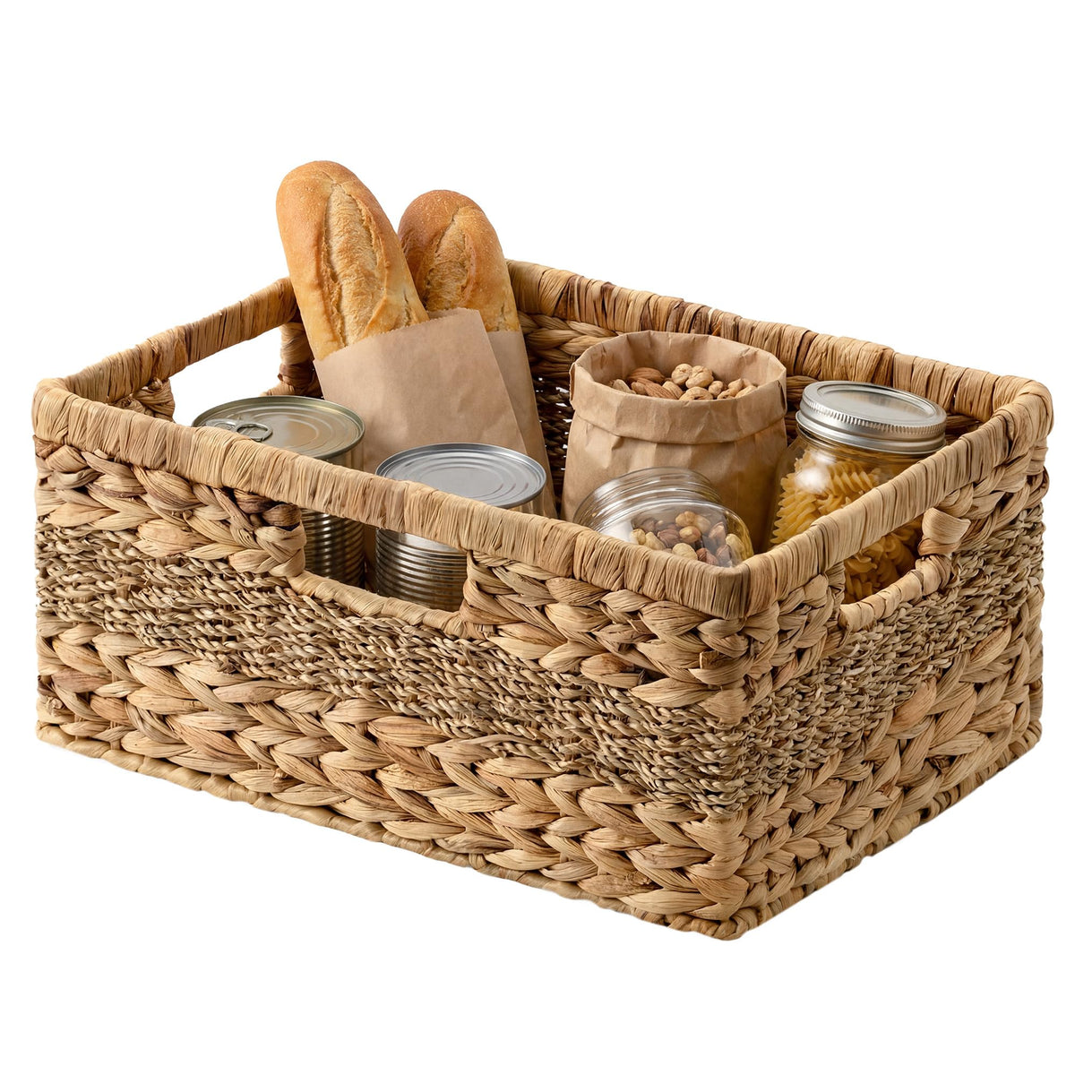 StorageWorks Large Wicker Baskets for Storage,Woven Basket for Gifts,1-Pack