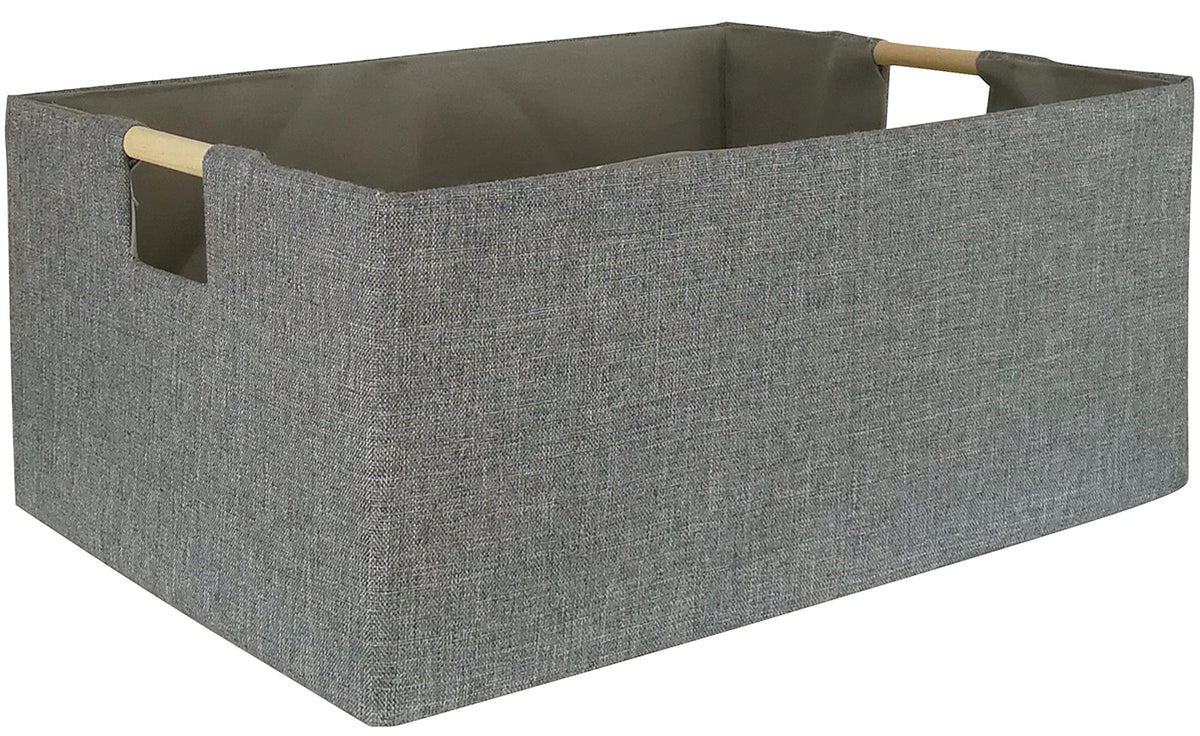 Storage Bin for Shelves Rectangle Closet Baskets Foldable Box with Handles Black Storage Boxes for Home Office Car Dormroom