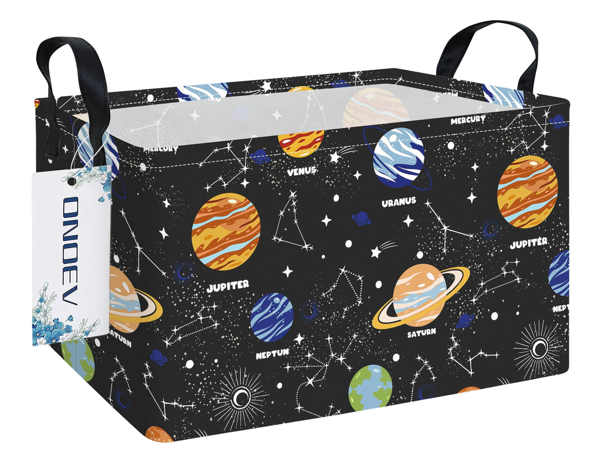 Rectangular Fabric Storage Bin, Foldable Tree Animals print Basket