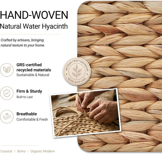 Pantry Baskets for Organizing,Wicker Storage Bins,3 Pack,Natural
