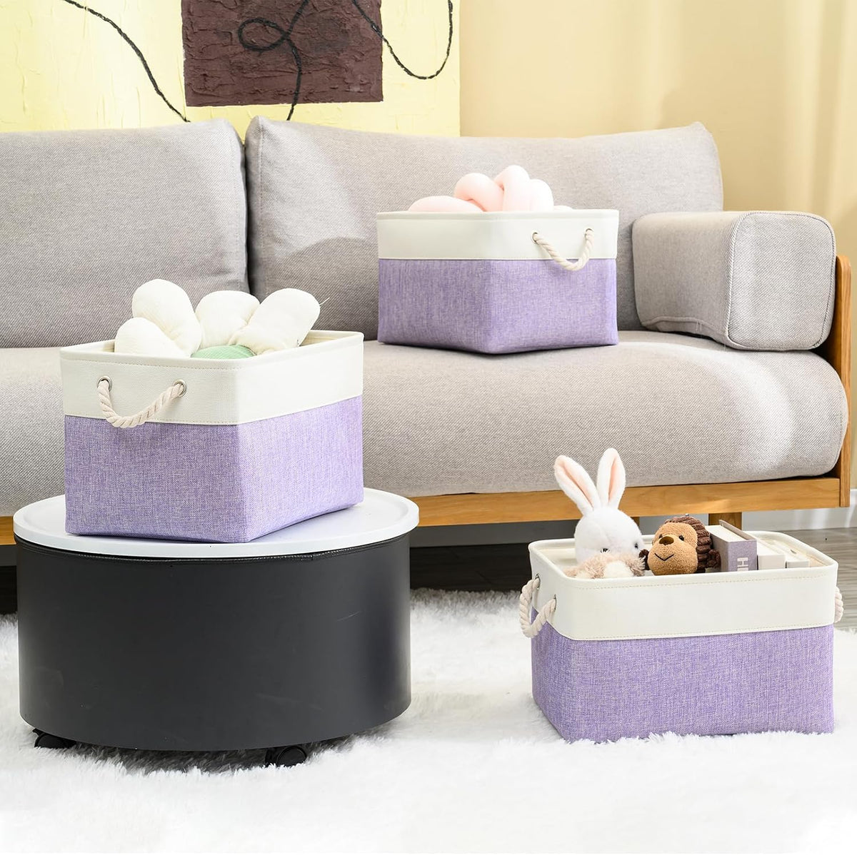 DUHEL Storage Baskets Bins 3 Pack