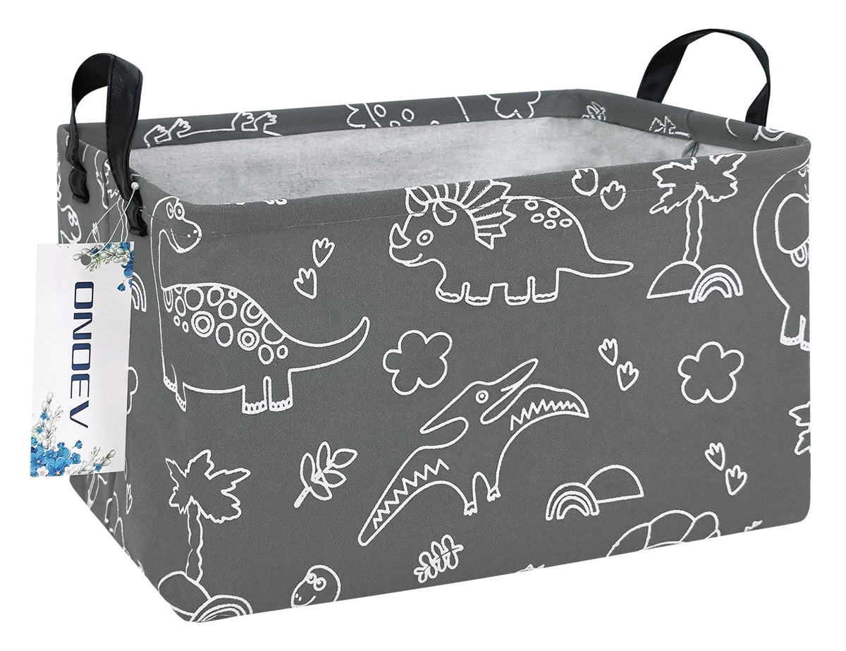 Rectangular Fabric Storage Bin, Foldable Tree Animals print Basket