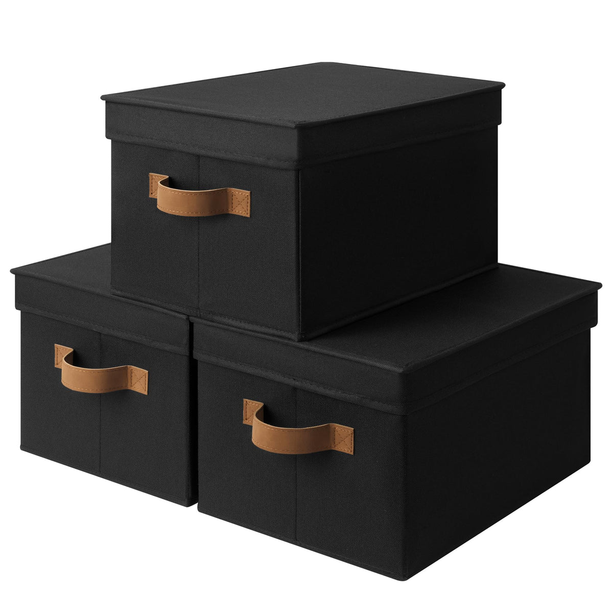 StorageWorks Closet Storage Bins, Fabric Storage Bins with Lids