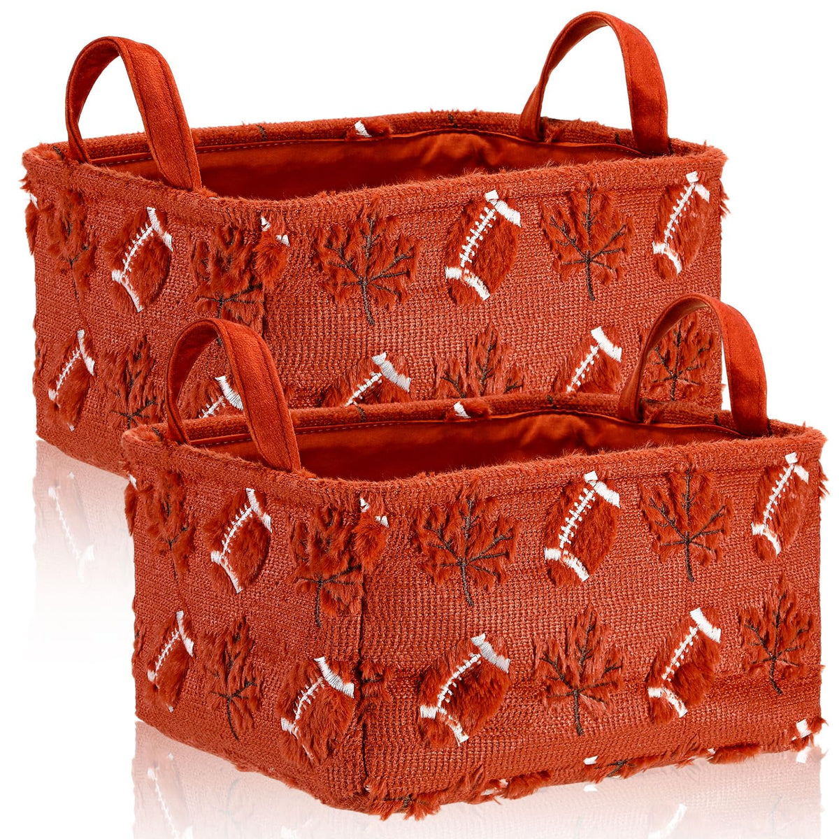 2 Pcs Pink Bow Storage Basket 14x10'' Back to School Gift Baskets