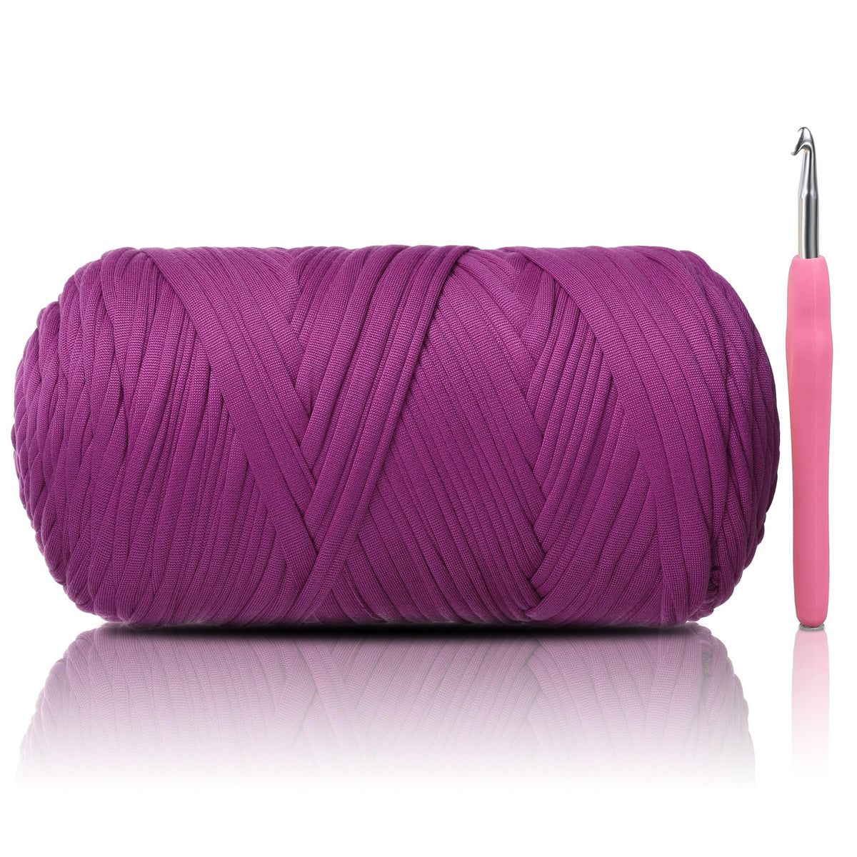 T-Shirt Yarn - 400g/118 Yards Elastic Fabric Crochet Cloth T-Shirt Yarn, Thick Hand Knitting Yarns for Crocheting Bags/Rugs/Baskets/Craft Project (Modern, 1-Grey)