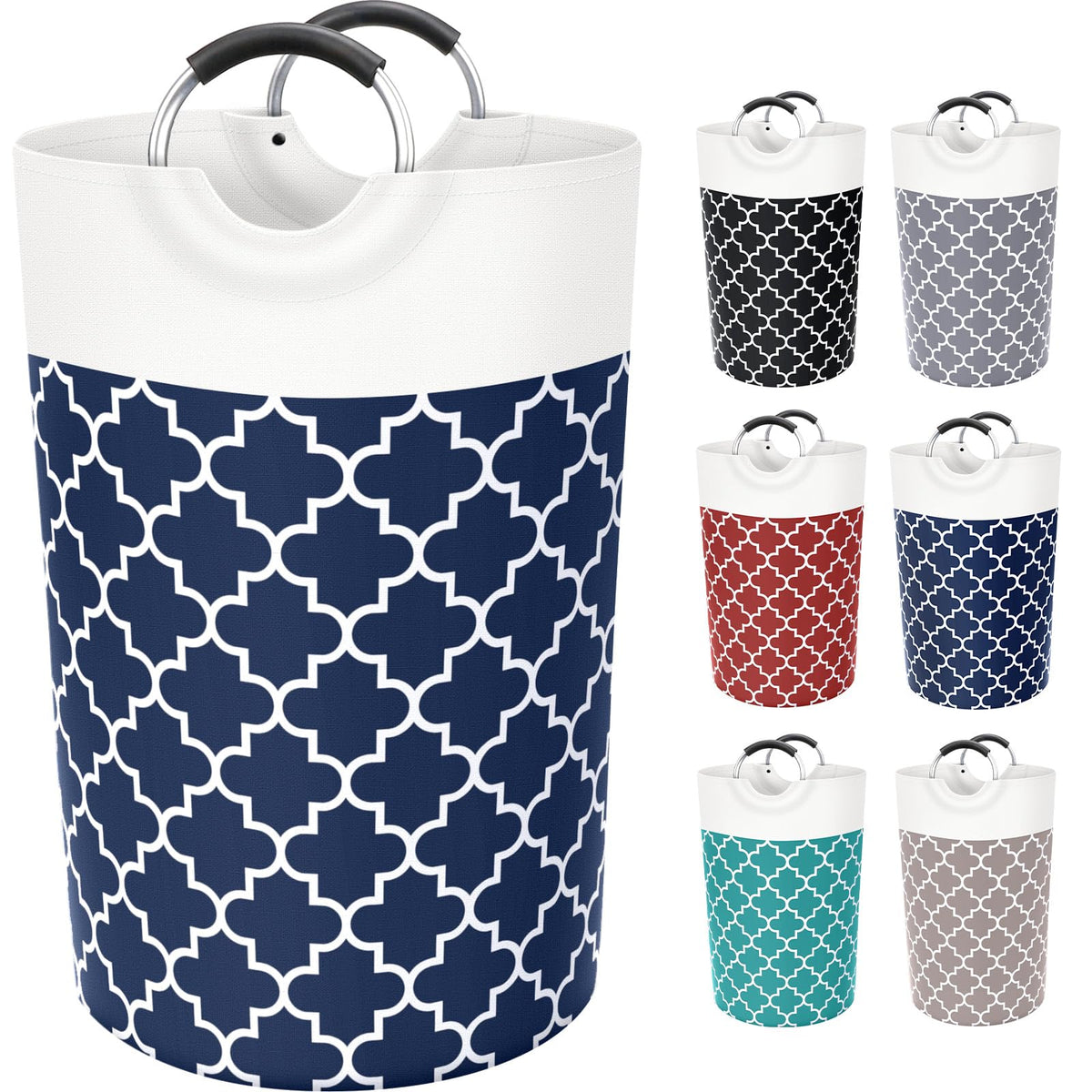 Fabspace Large Laundry Basket Laundry Hamper Bag Washing Bin Clothes Bag Collapsible Tall with Handles Waterproof Travel Bathroom College Essentials Storage for College Dorm, Family, 82L (Red)