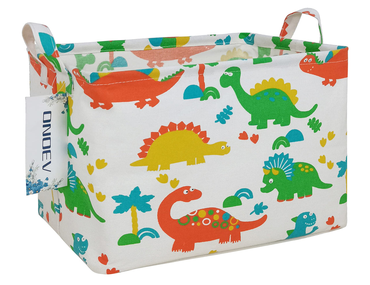 Rectangular Fabric Storage Bin, Foldable Tree Animals print Basket