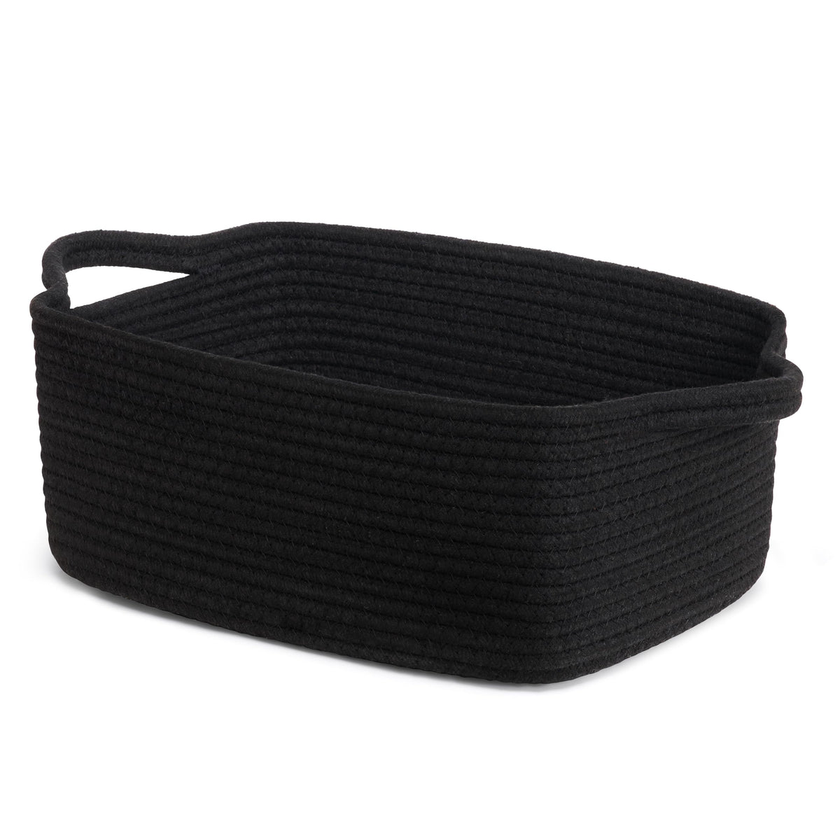 CHICVITA Small Woven Rope Gift Basket, Decorative Boo Basket, Grey