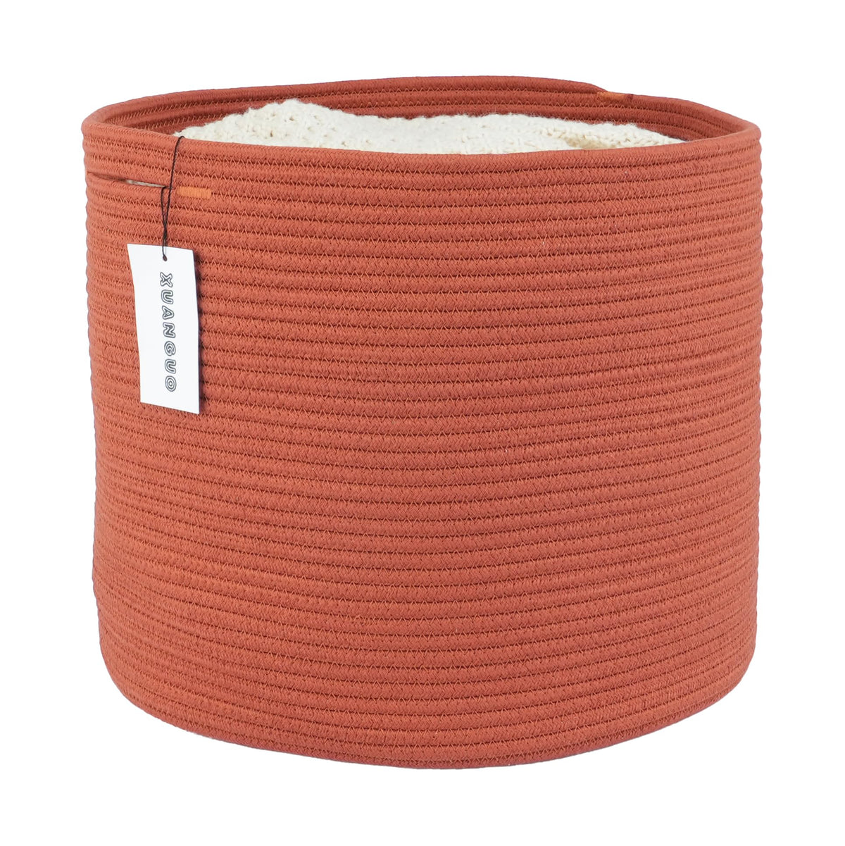 XUANGUO Cotton Rope Basket For Girls Boys Kids 16”X14”