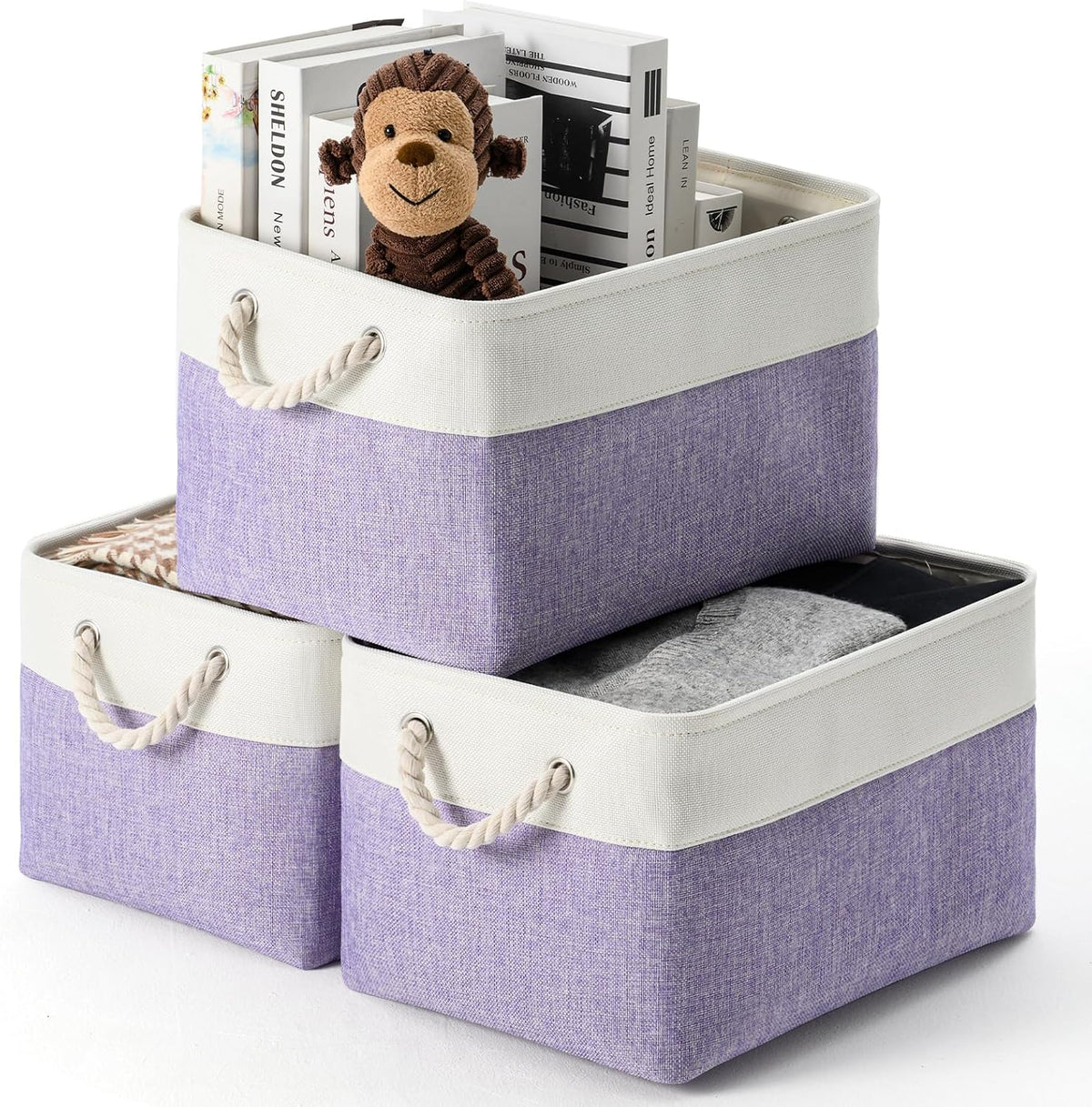 DUHEL Storage Baskets Bins 3 Pack