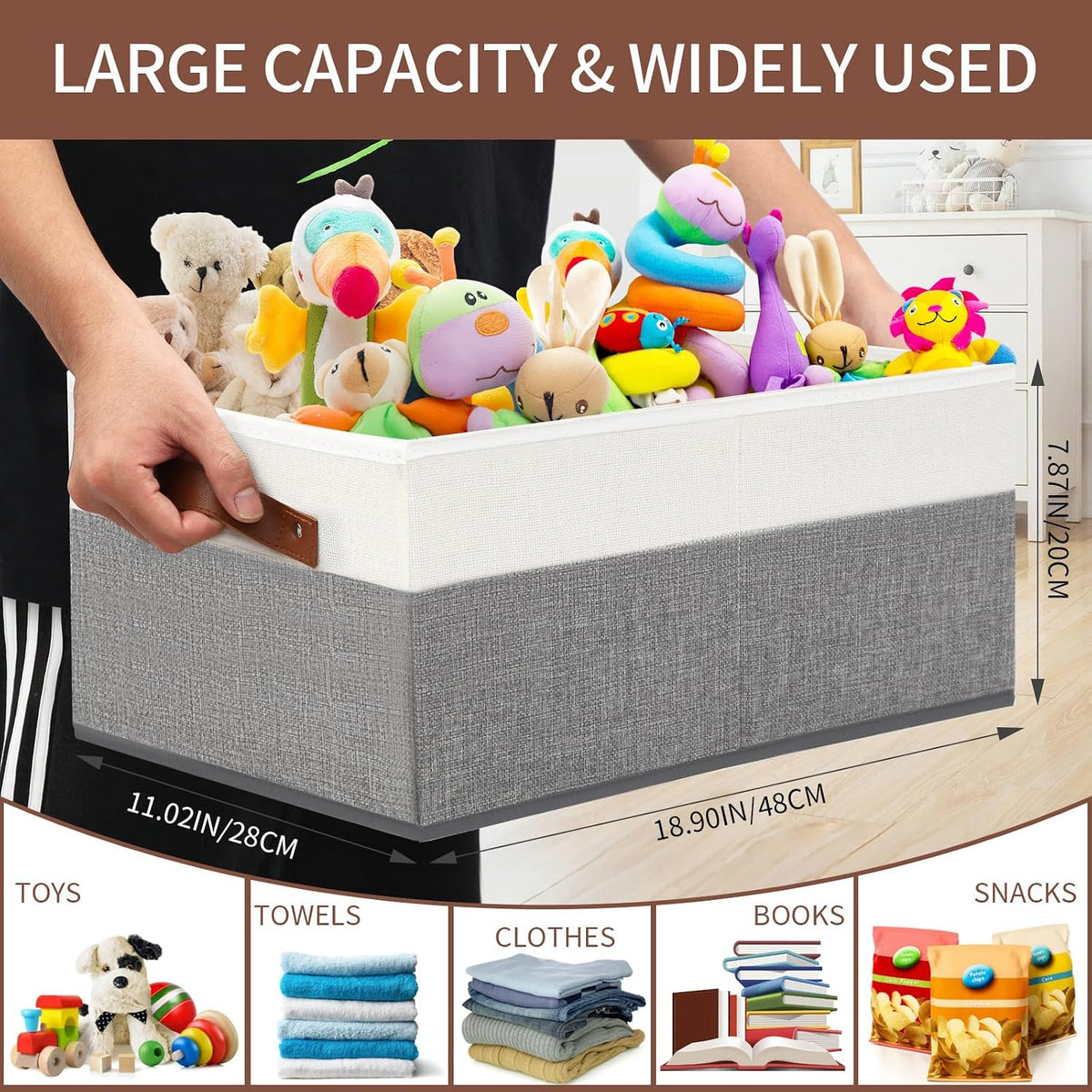 6 Pack Closet Storage Bins, Storage Baskets for Shelves