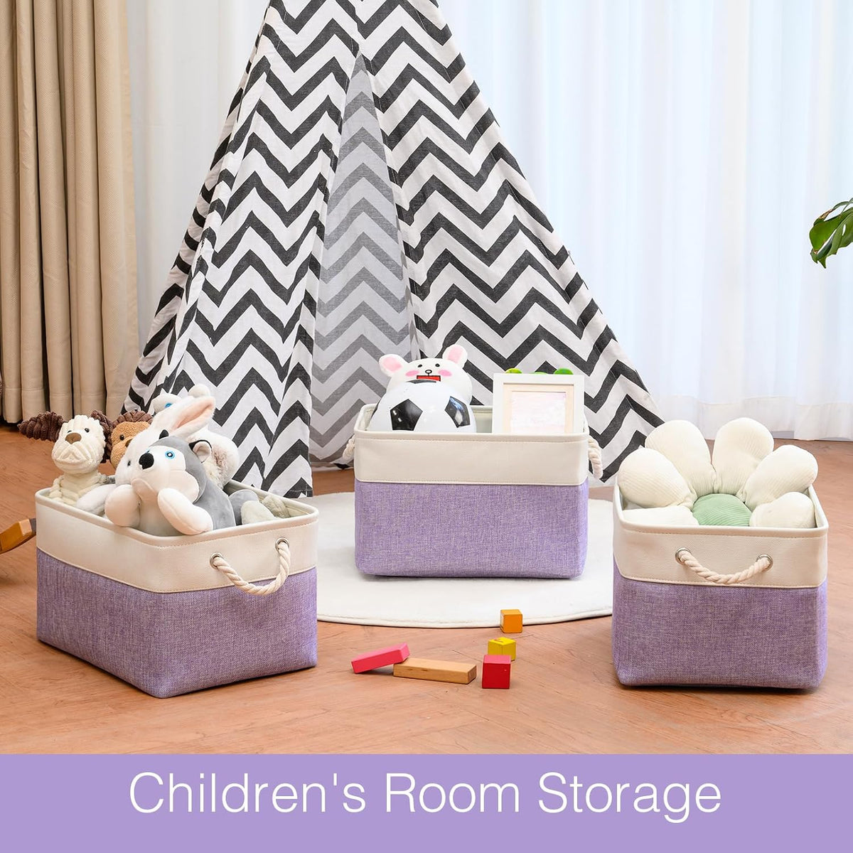DUHEL Storage Baskets Bins 3 Pack