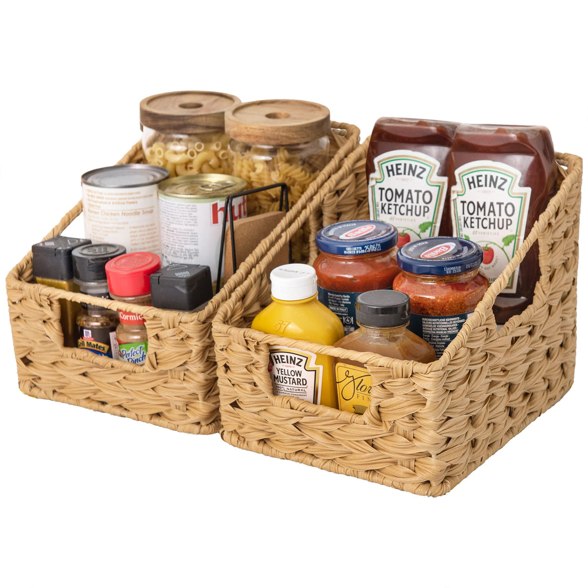GRANNY SAYS Wicker Storage Baskets, Waterproof Wicker Basket with Handles