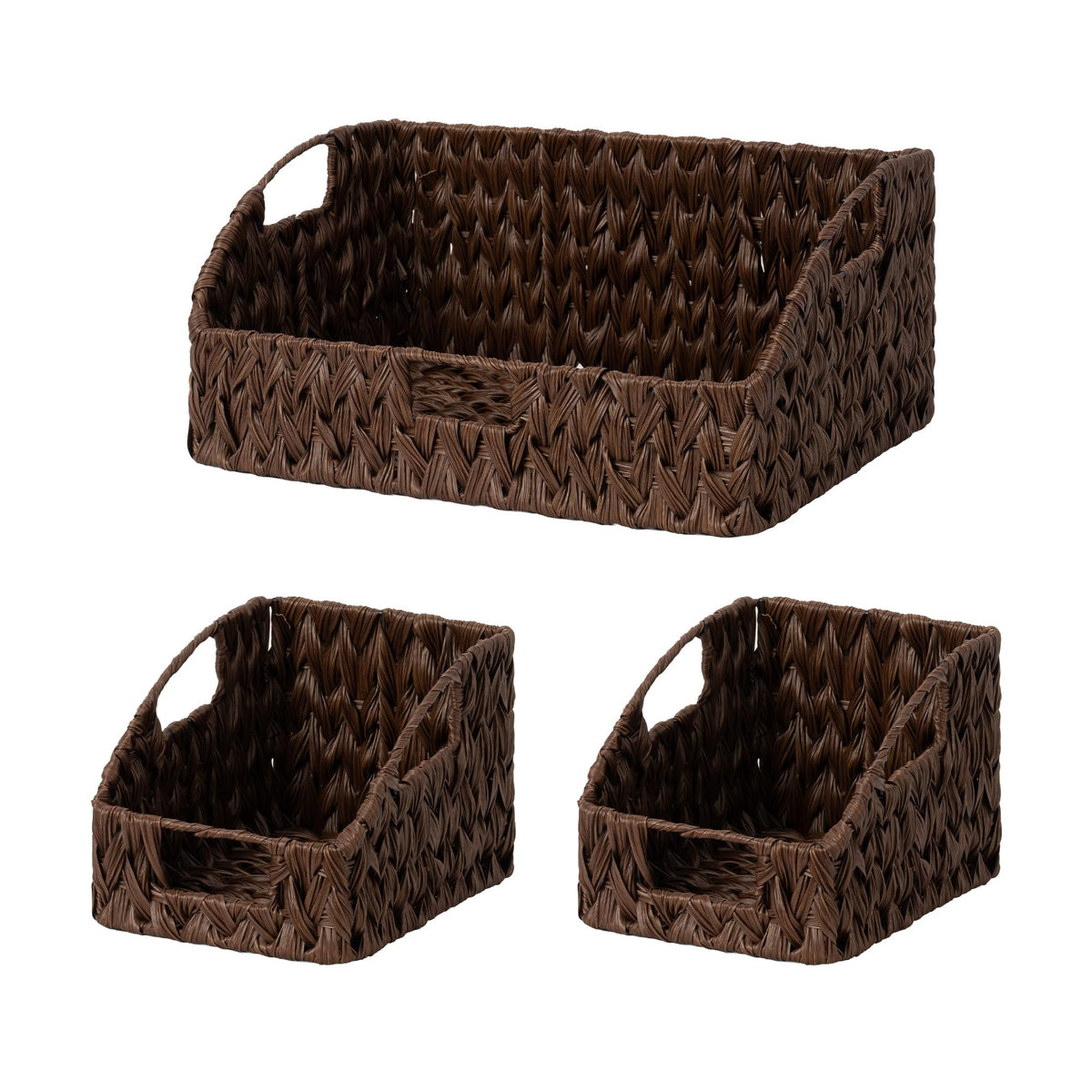 GRANNY SAYS Wicker Storage Baskets, Waterproof Wicker Basket with Handles