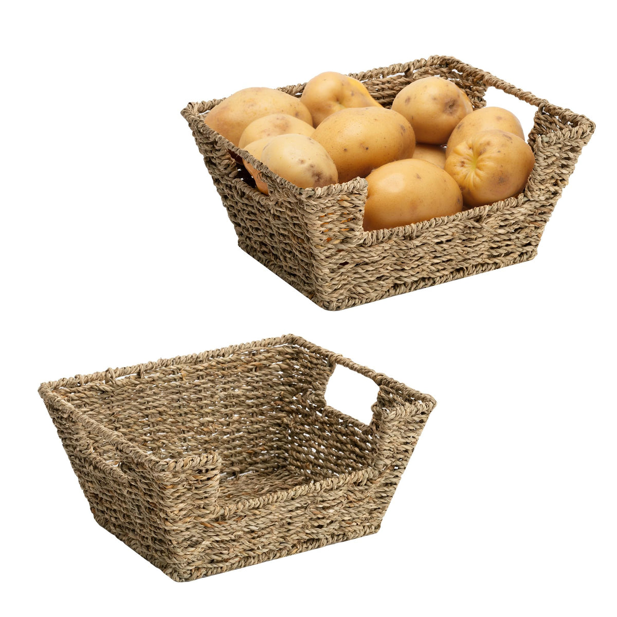StorageWorks Pantry Baskets for Organizing, Storage Baskets, Water Hyacinth