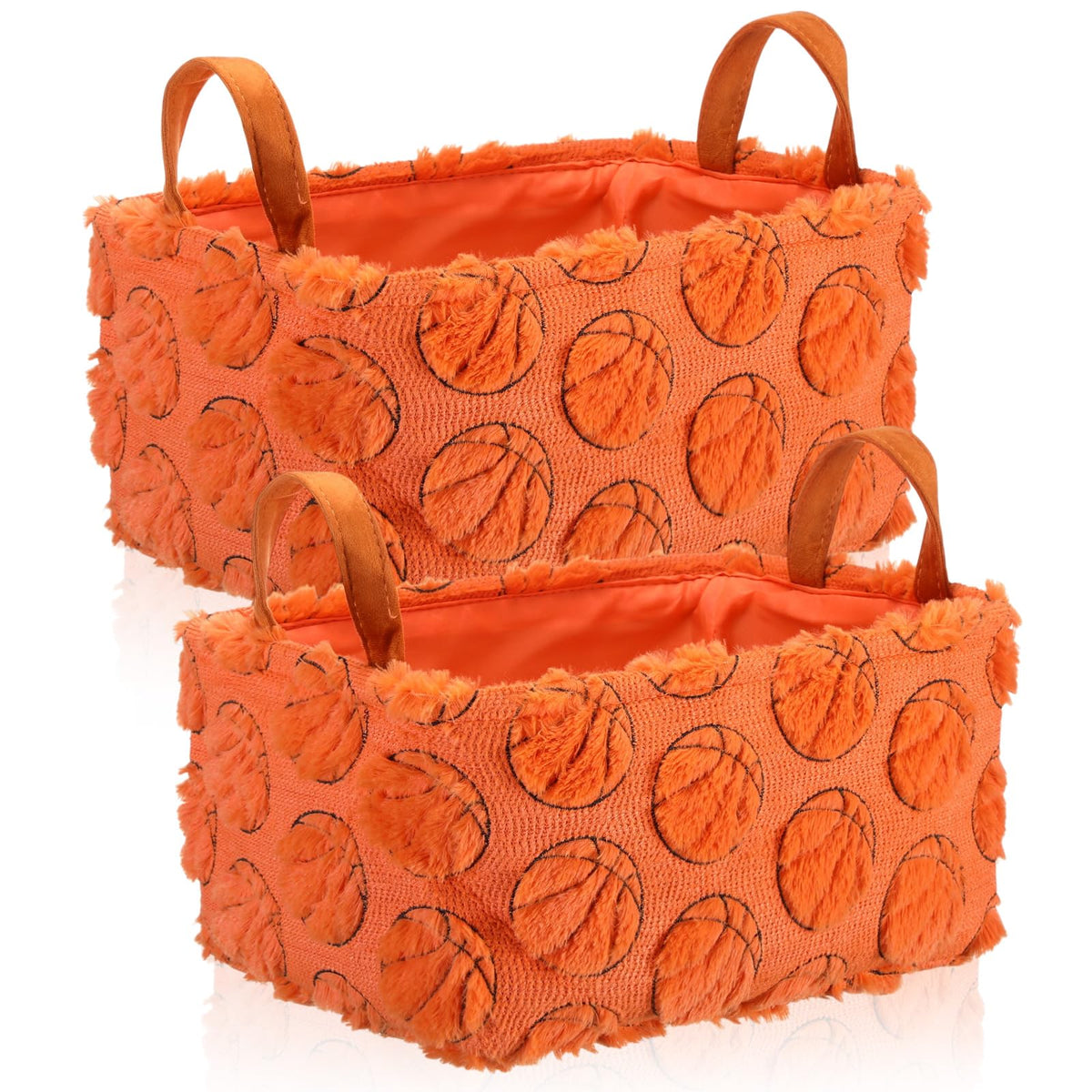 2 Pcs Pink Bow Storage Basket 14x10'' Back to School Gift Baskets