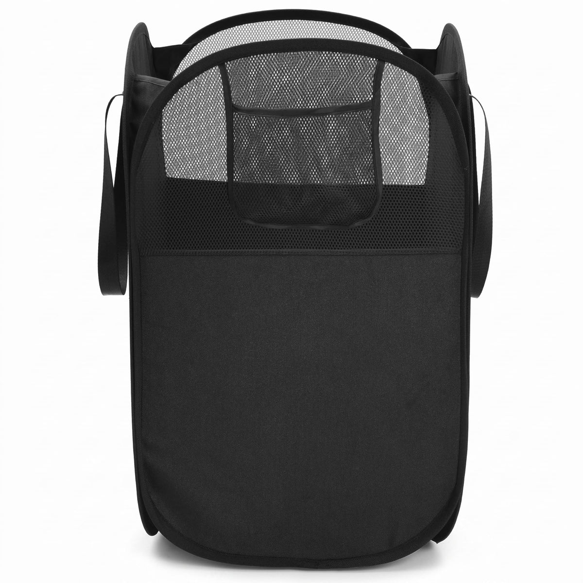 100L Collapsible Laundry Baskets, Foldable Pop Up Hamper with Pocket, Blue
