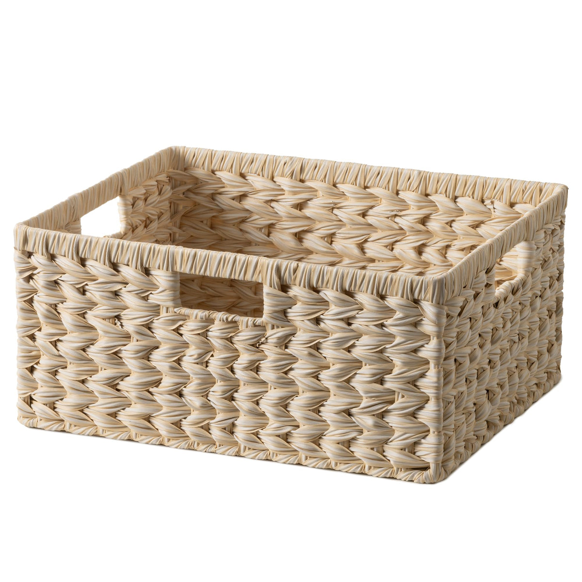 GRANNY SAYS Wicker Storage Baskets for Shelves, Hyacinth Baskets, 2-Pack