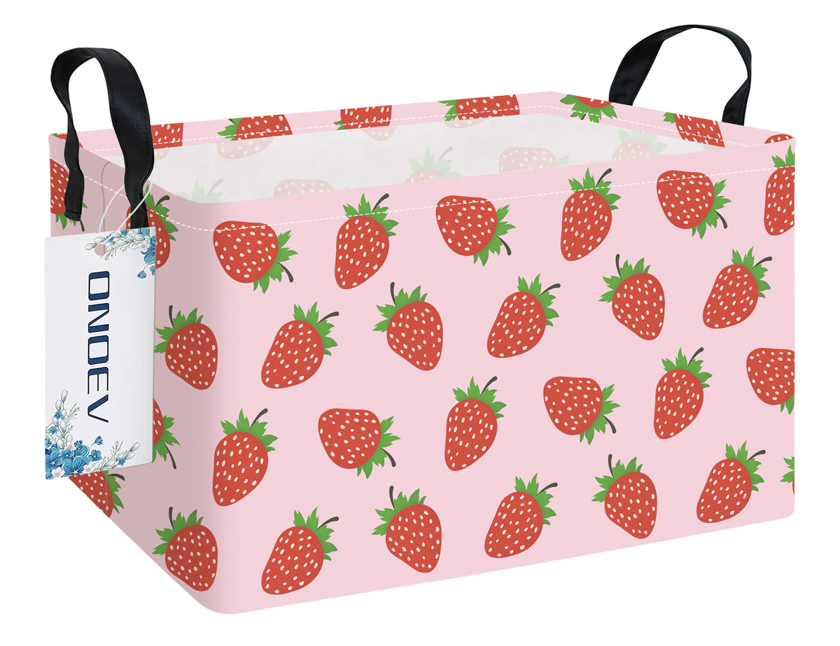 Rectangular Fabric Storage Bin, Foldable Tree Animals print Basket