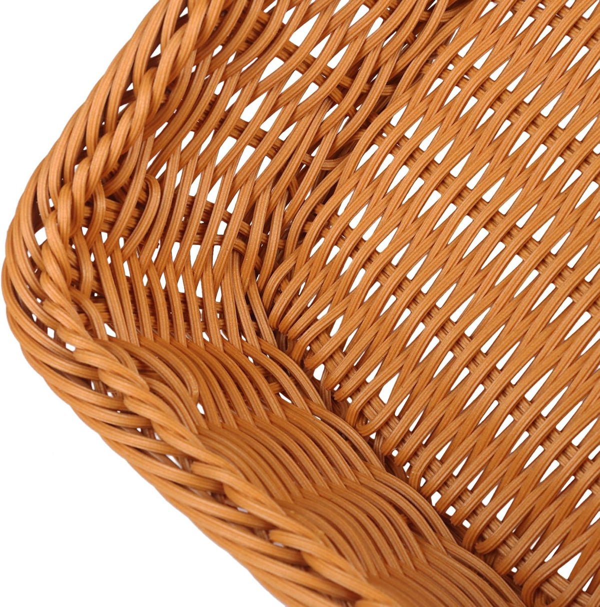6 PCS 12x8 Inch Wicker Bread Basket, Woven Serving Basket, Tabletop Food Serving Basket for Restaurant, Bakery, Family Party, Hotel, Fruits, Vegetables and Snacks, Brown