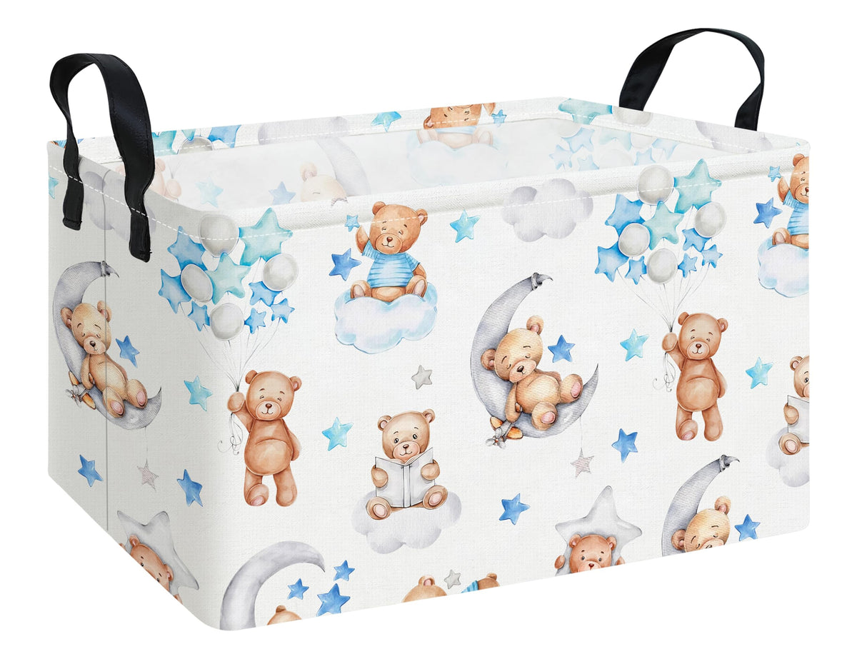 Rectangular Fabric Storage Bin, Foldable Tree Animals print Basket