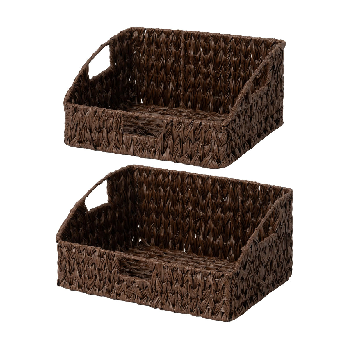 GRANNY SAYS Wicker Storage Baskets, Waterproof Wicker Basket with Handles