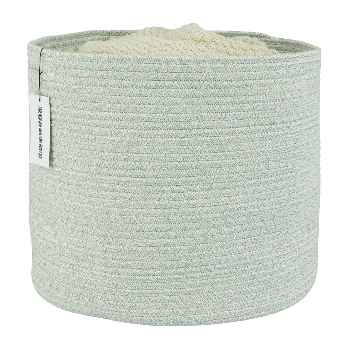XUANGUO Cotton Rope Basket For Girls Boys Kids 16”X14”