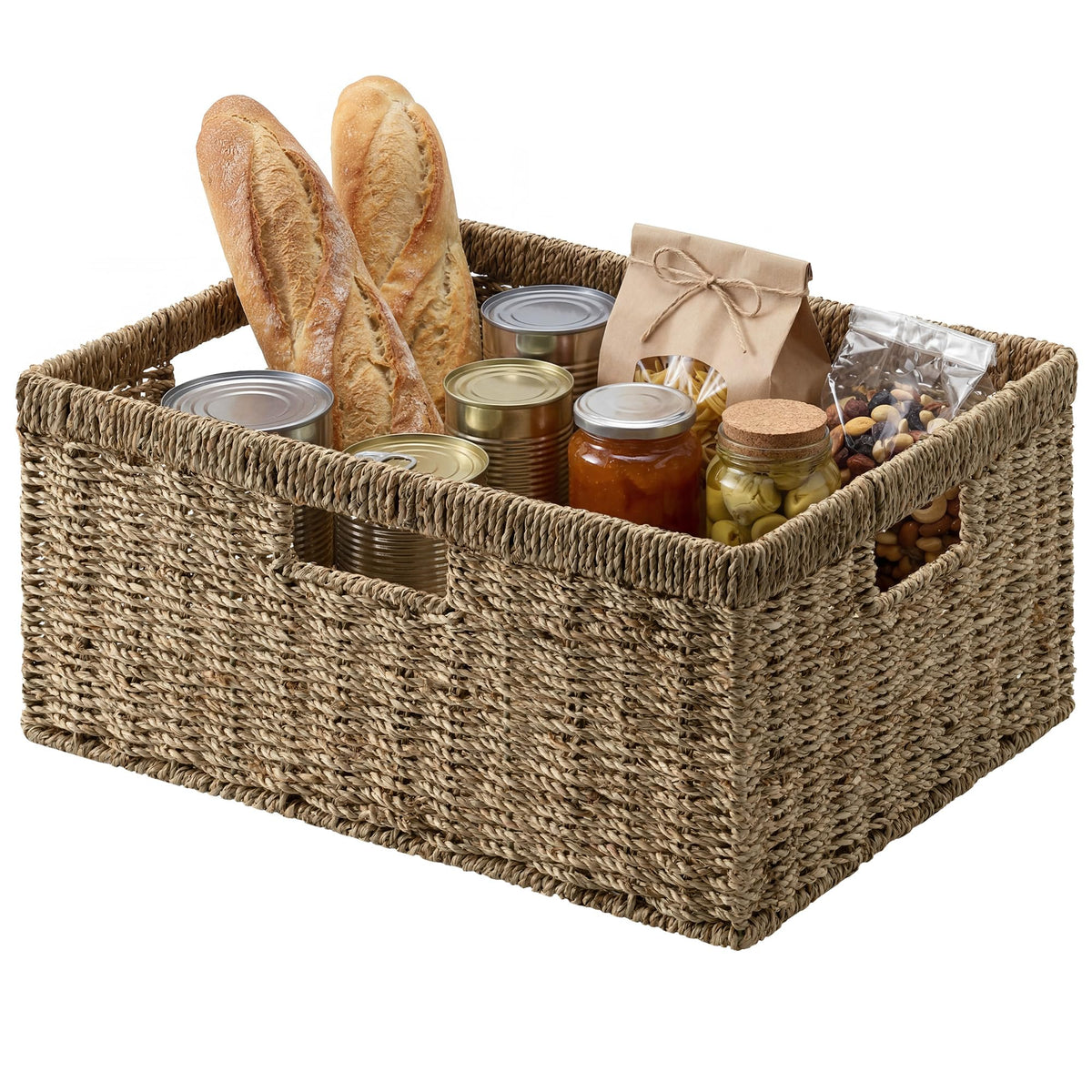 StorageWorks Large Wicker Baskets for Storage,Woven Basket for Gifts,1-Pack