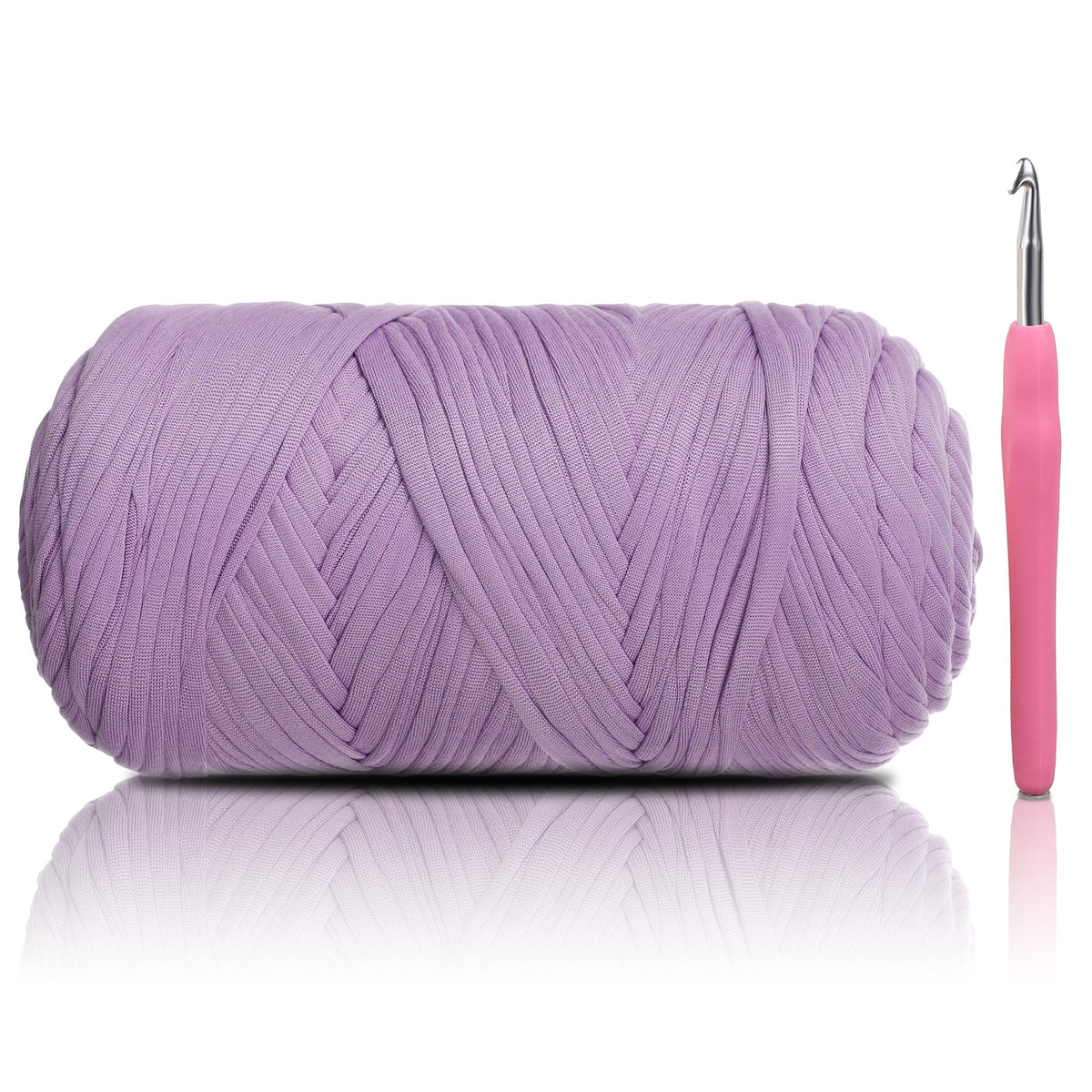 T-Shirt Yarn - 400g/118 Yards Elastic Fabric Crochet Cloth T-Shirt Yarn, Thick Hand Knitting Yarns for Crocheting Bags/Rugs/Baskets/Craft Project (Modern, 1-Grey)